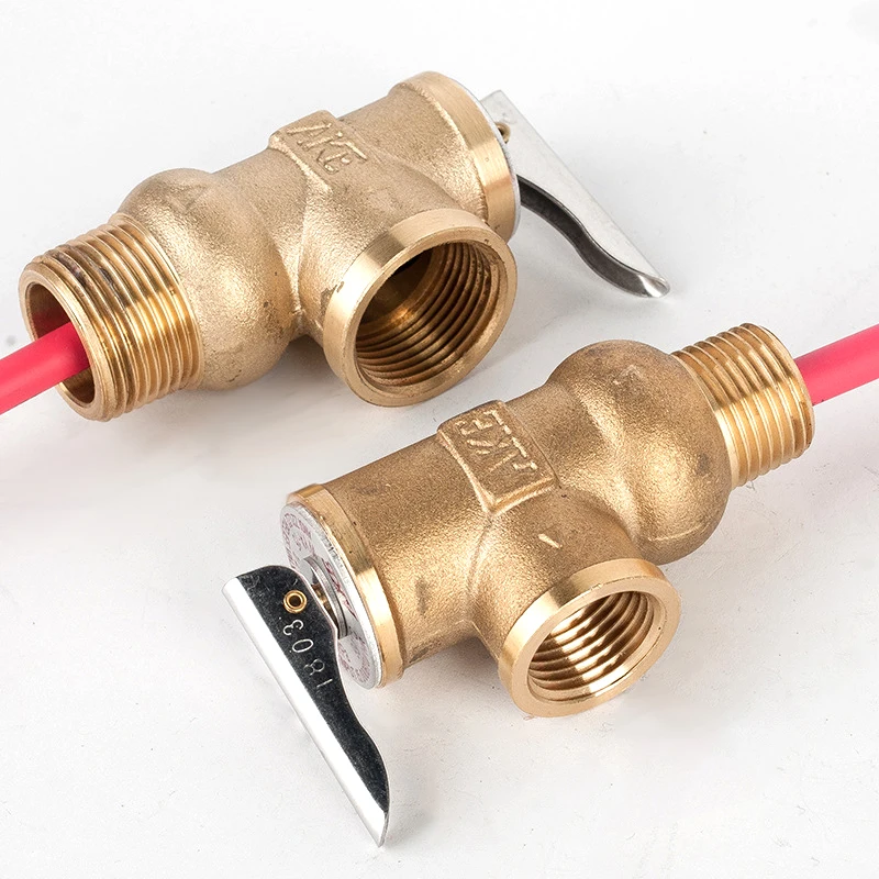 Pressure relief safety valve temperature and safety valve for solar water heater accessories