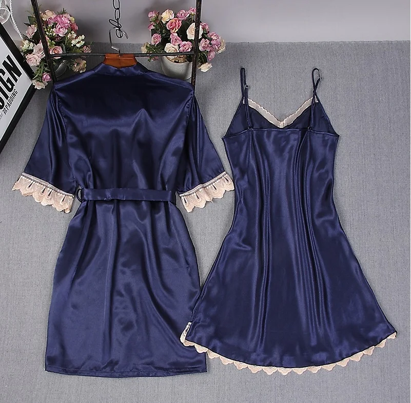 Fashion pajamas women summer Mini Kimono Robe Lady Rayon Bath Gown Yukata pajama for women