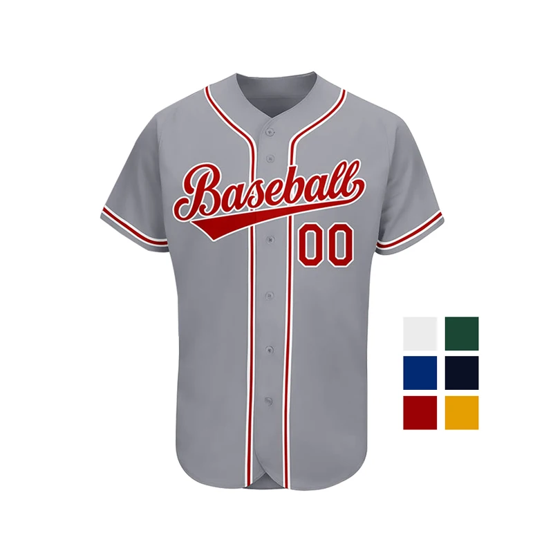 wholesale full sublimation blank v neck vintage baseball stripes t shirt baseball jersey men