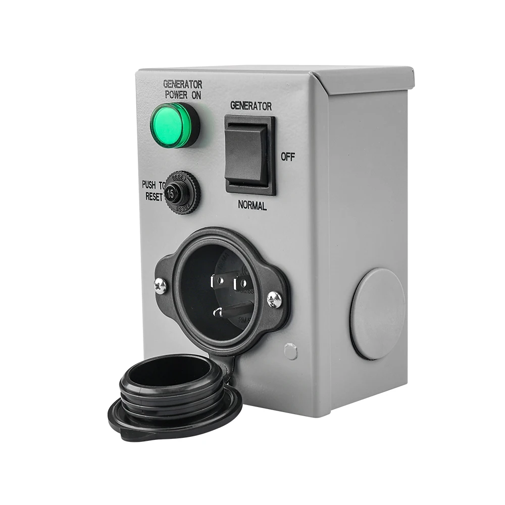 S520106 15 Amp Generator Transfer Switch 15 Amp 125V Weatherproof Emergency Power Manual Trans