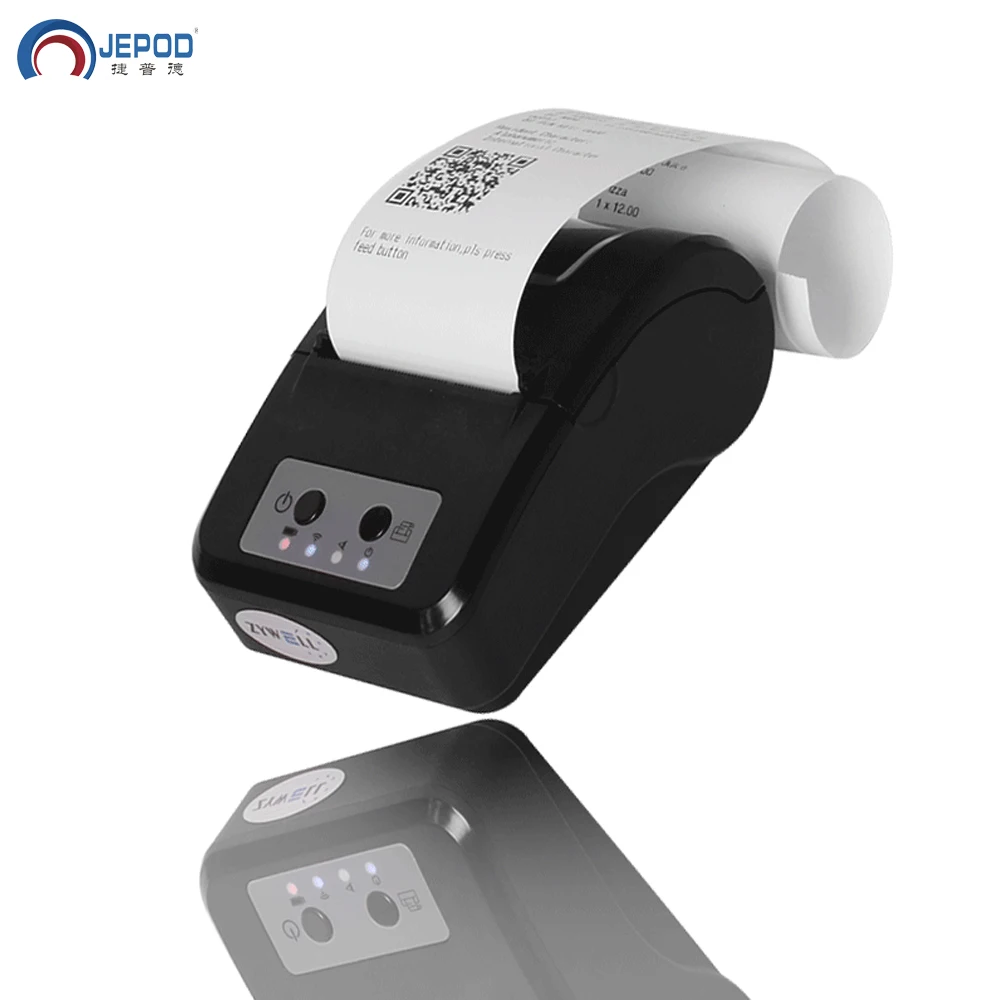 JEPOD JP-ZM03 58mm Impresora Portable Mobile Mini BT Thermal Printer POS Machine