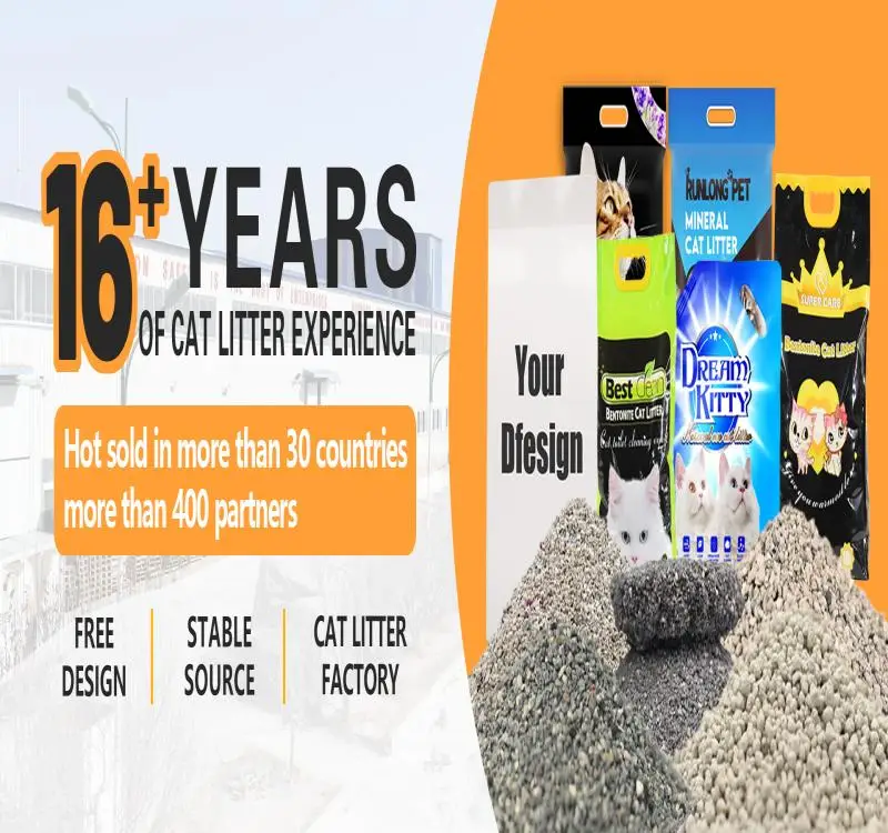 Strong Adsorption 10 Litter Ball Shaped Low Dust Cat Sand Clumping Colour Granule Clay Bentonite Cat Sand For Cat