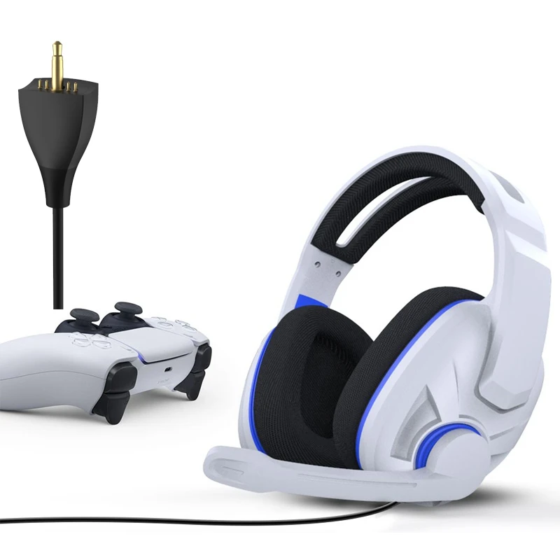 CoolRabbie PS5 Гарнитура 3D Стерео Аудио Проводные Игровые наушники с микрофоном для PS5 гарнитура наушники игровые аксессуары