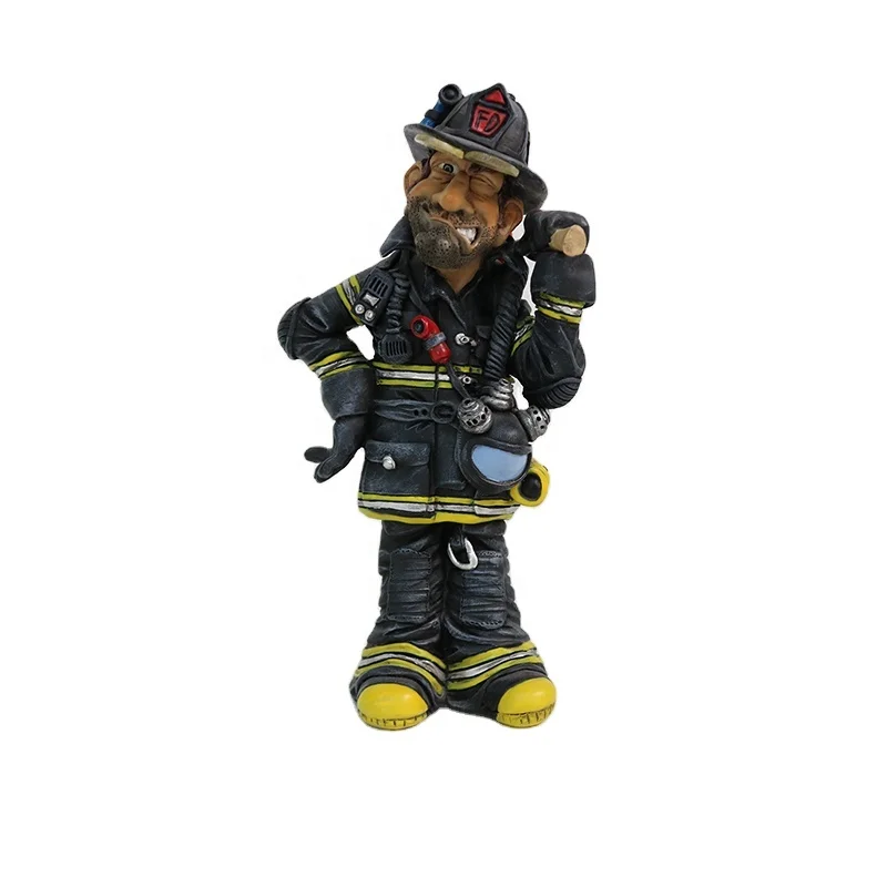Molds Occupation Figurine Sports Watch Figurines N/A OEM &ODM Humor Firefighter Resin Bobblehead Home Decoration Modern Europe