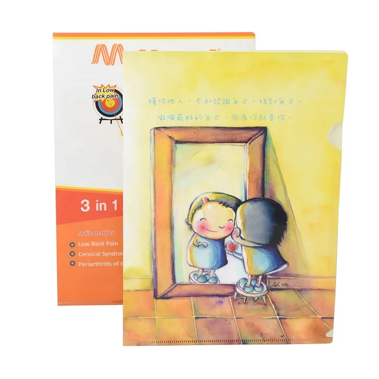 Заводская классификация печати на заказ A4 пластиковая полипропиленовая классификационная сумка L-образная папка для файлов для офисных принадлежностей