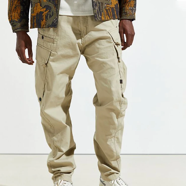 Оптовая продажа, повседневные мужские брюки, весенние спортивные экологически чистые однотонные мужские брюки-карго
