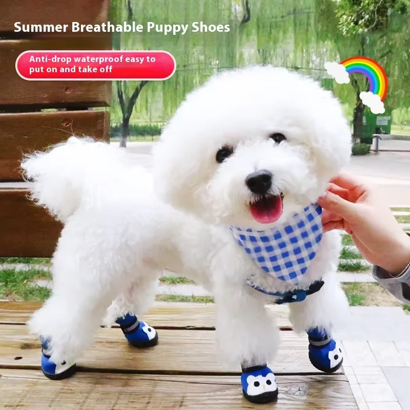 Fishprincess Teddy Bear Shoes Small Dog Autumn and Winter Pet for Dogs Waterproof Non Slip