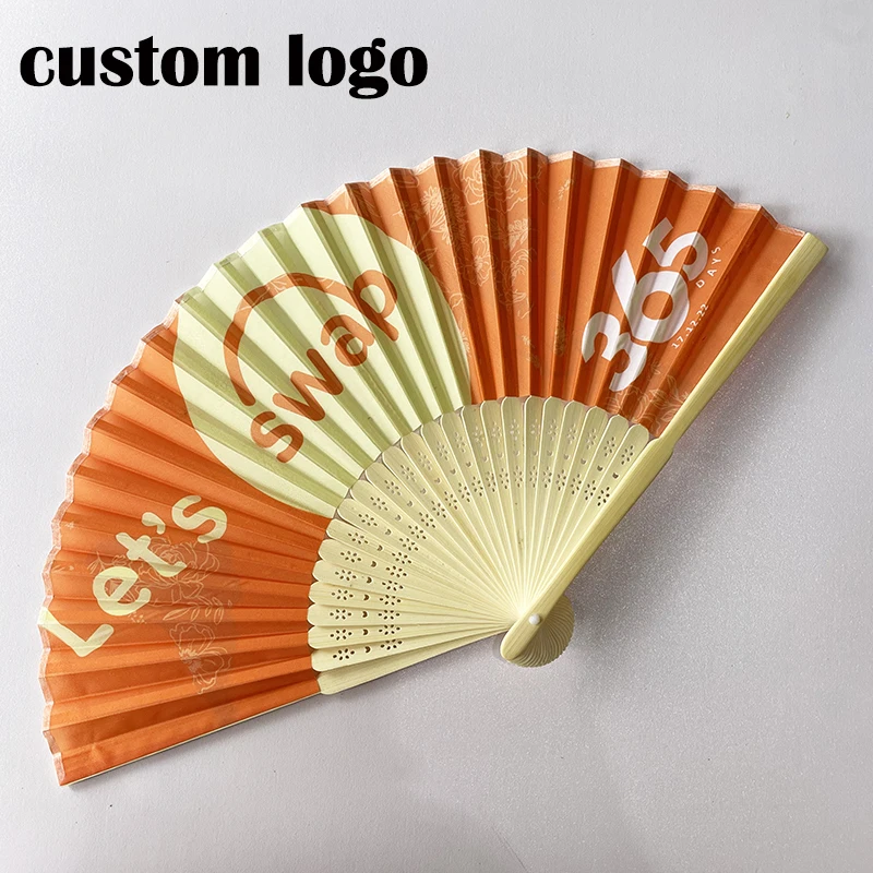 Популярная заводская цена индивидуальный аниме-веер из бумаги Ручной Веер с логотипом веер бумажной ткани для рук диффузной выставкой