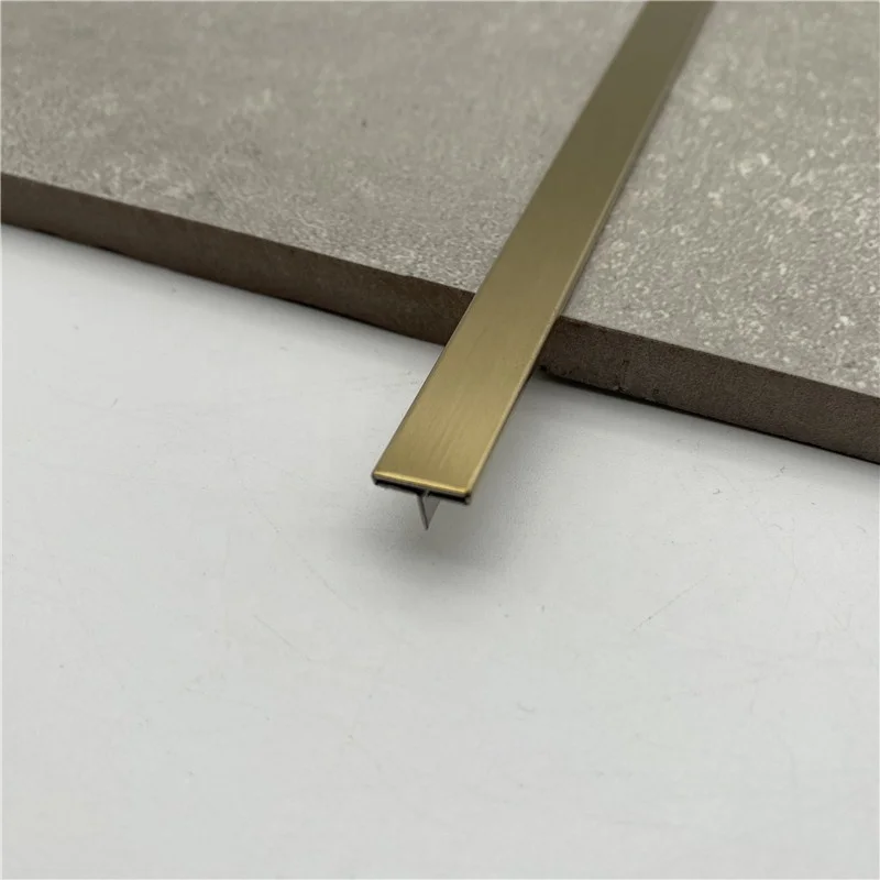 Stainless Steel Chrome Metal T Strips Trim Flooring Grade 304 Stainless Steel Trim