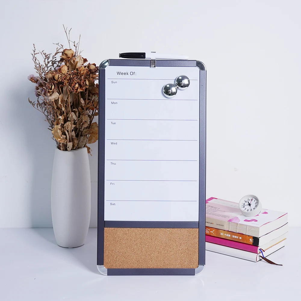 Magnetic Weekly Planner Board Dry Erase Board Combo Board