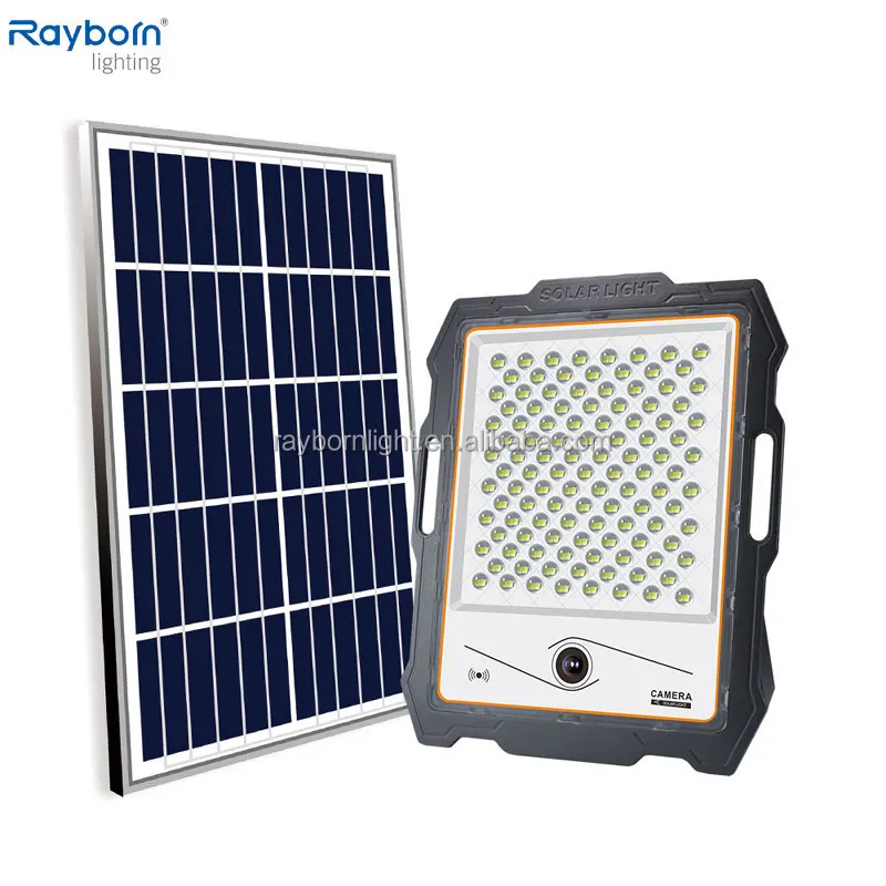 CCTV Camera solar LED Flood Light 100w 200w 300w 400w for Commercial Residential Parking Lots Bike Paths Walkways Courtyard