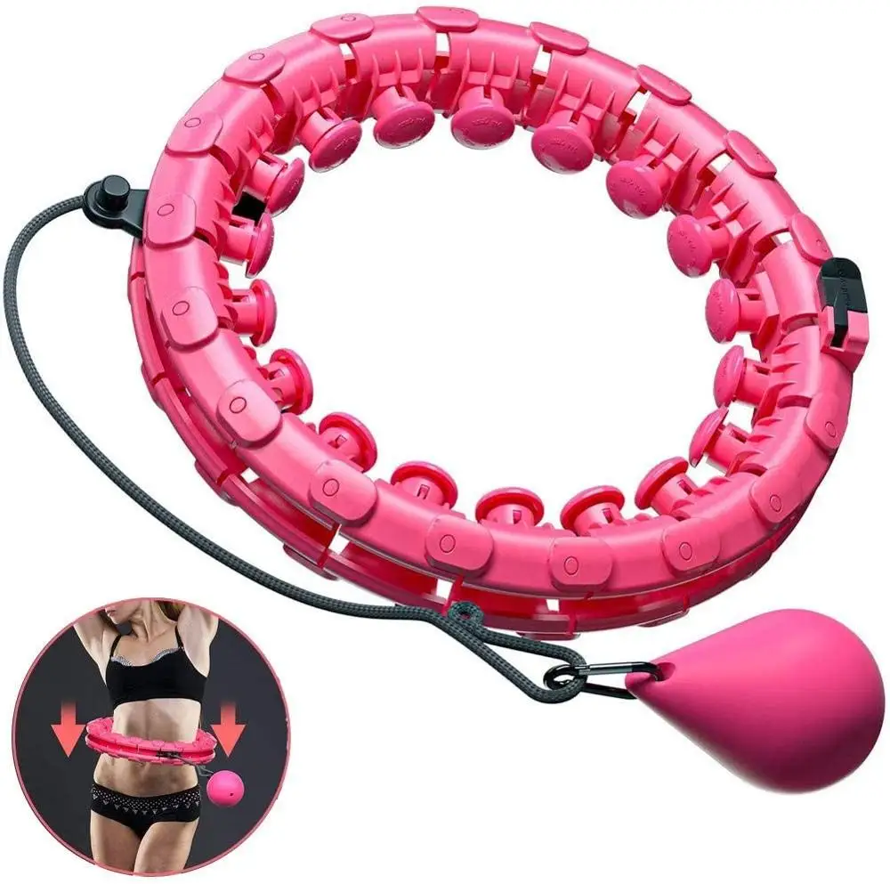 
Fitness equipment weighted Hula Ring hoops home gym training accessories Hoola hoop with an exercise ball 