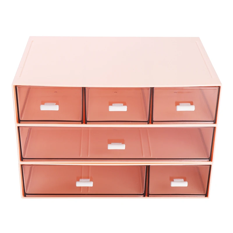 Comix Office Supplies Drawer Type Front Opening Stackable Desktop Makeup Cosmetics Stationery Storage Organizer