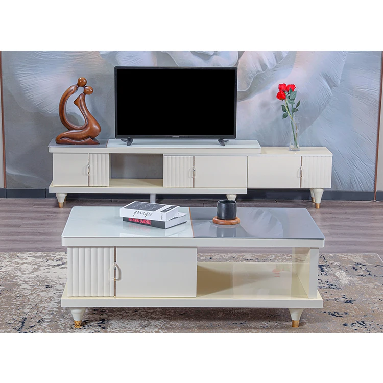 Factor direct Luxury Hot Sale Tv Stand TV cabinet Modern Living Room Support customized