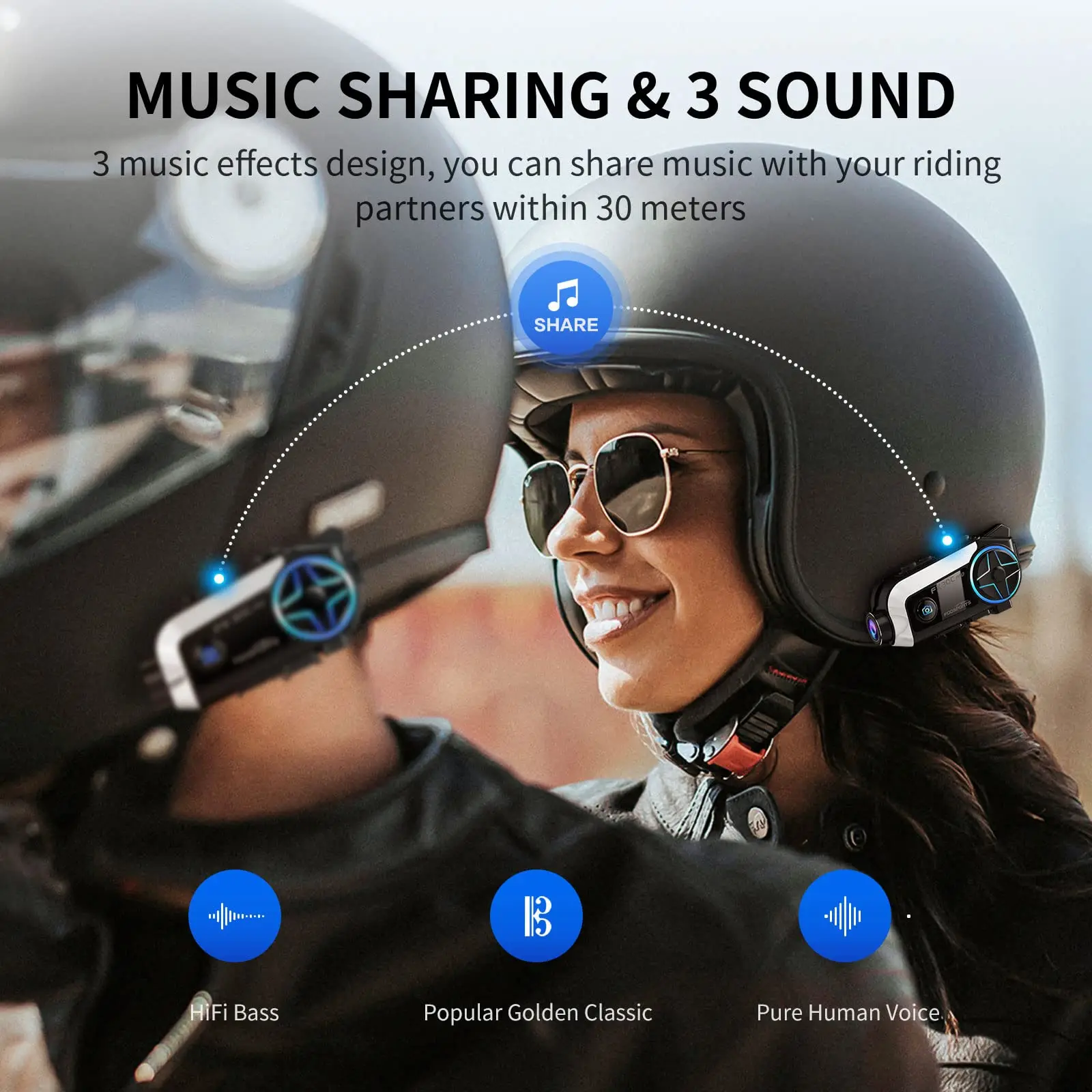 full duplex 1000m 2 riders wireless helmet intercom interphone bluetooth motorbike motorcycle helmet intercom headset