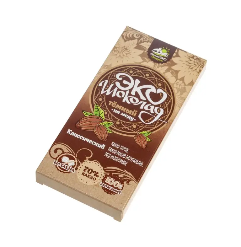 
Dark Chocolate (70% Cocoa) On Honey Without Additives, 50g 