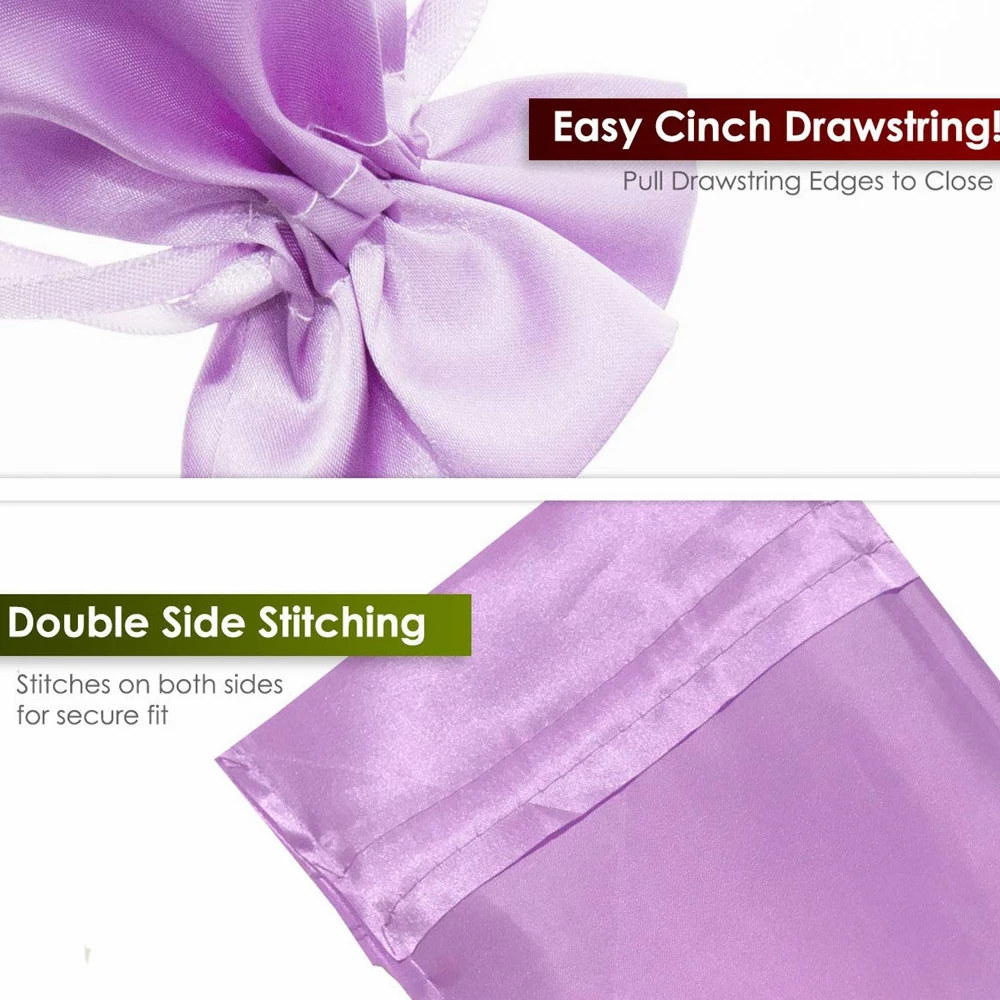Custom Logo Gift Packing Bag Drawstring Cosmetic Bag Satin Bag Pouch