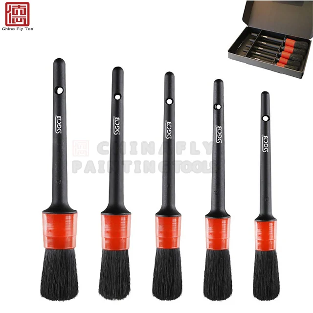 CTCC019  Top quality detail Brush (Set of 5) Auto detailing Paint Brush Set Perfect for Cleaning car,detailing brushes