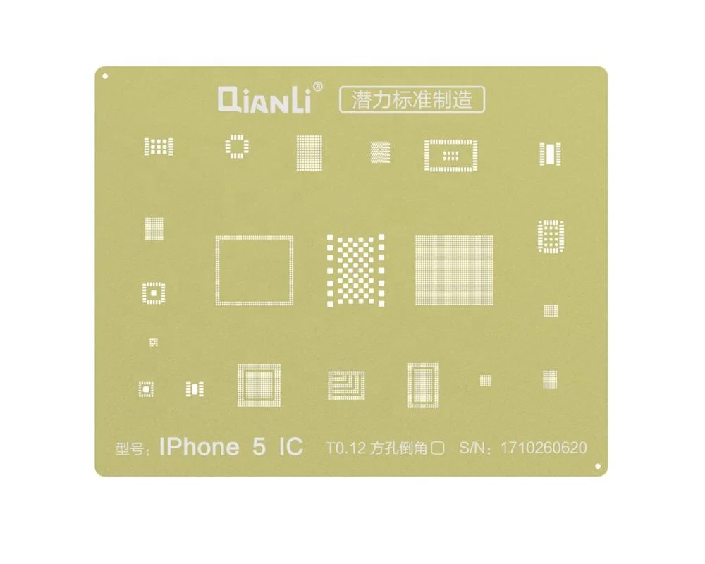 QianLi Tool Plus Original 2D gold square hole stencil for Phone BGA reballing