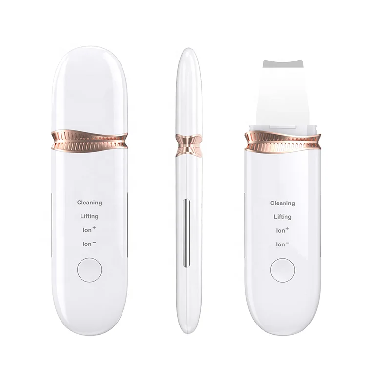 Ultrasonic Spatula Blackhead Remover Pore Cleaner Facial Scrubber Comedones Extractor Facial Deep Cleansing Skin Scrubber