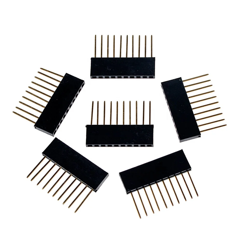 2.54mm Single Row Female Long Pins PC104 11mm Breakaway PCB Board Pin Header Socket Connector