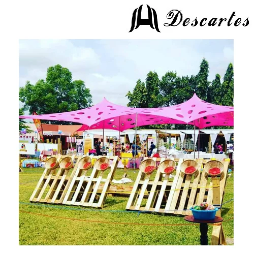 50 Seater White Garden Hole Stretch Shade Tents for Garden Shelter