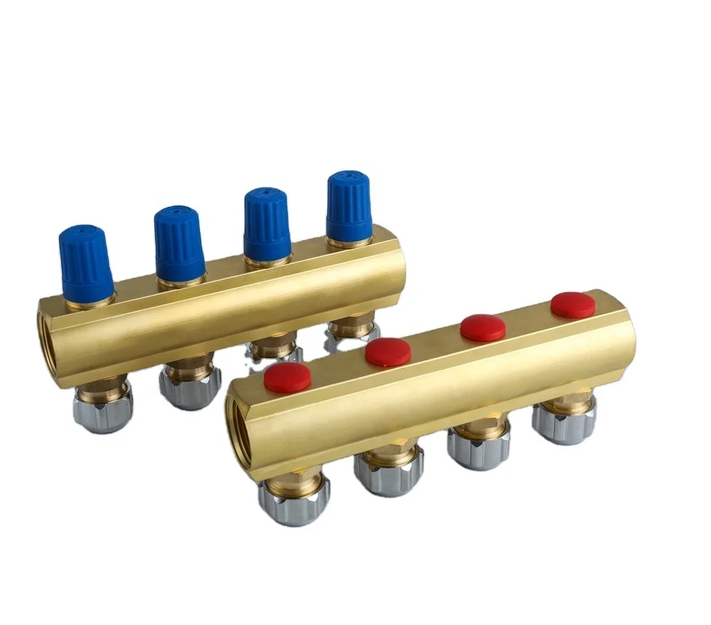 PERT Pipe Heating Manifolds Brass Manifold Fitting For Underfloor Heating System