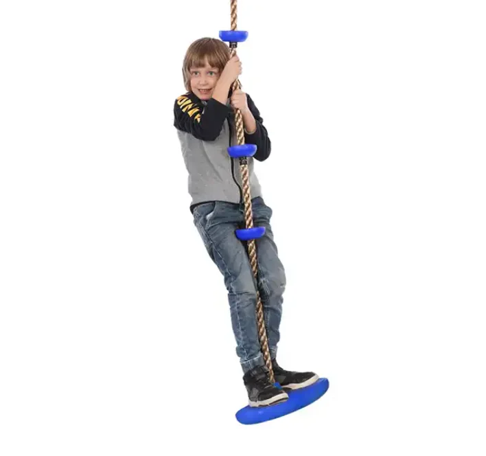 Jiayi plastic platforms nylon children rock tree outdoor climbing swing rope ladder for kids