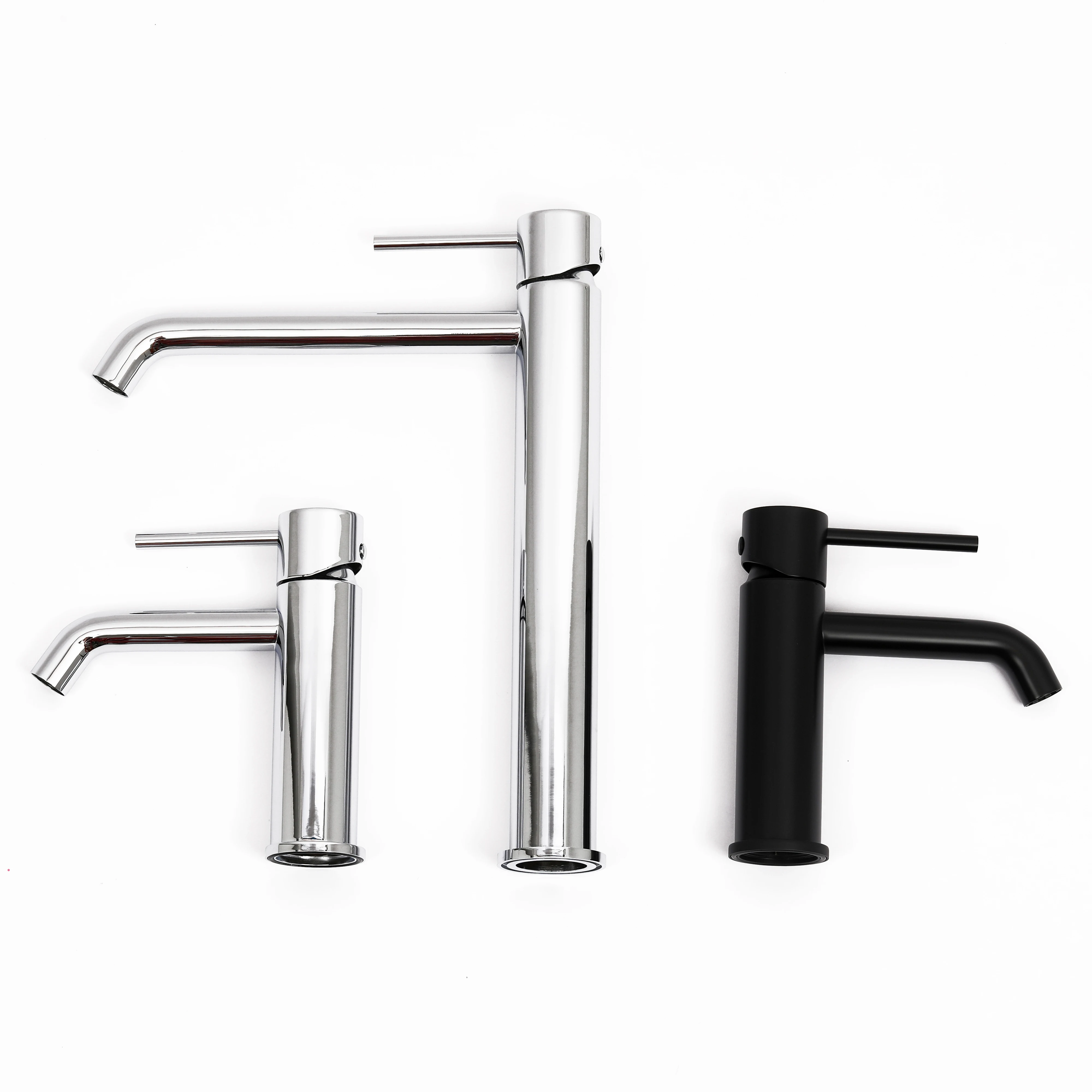 Water Saver Hot And Cold Black Deck Mounted Single Handle Basin Faucet Chrome Plated Sink Faucet Tap For Bathroom