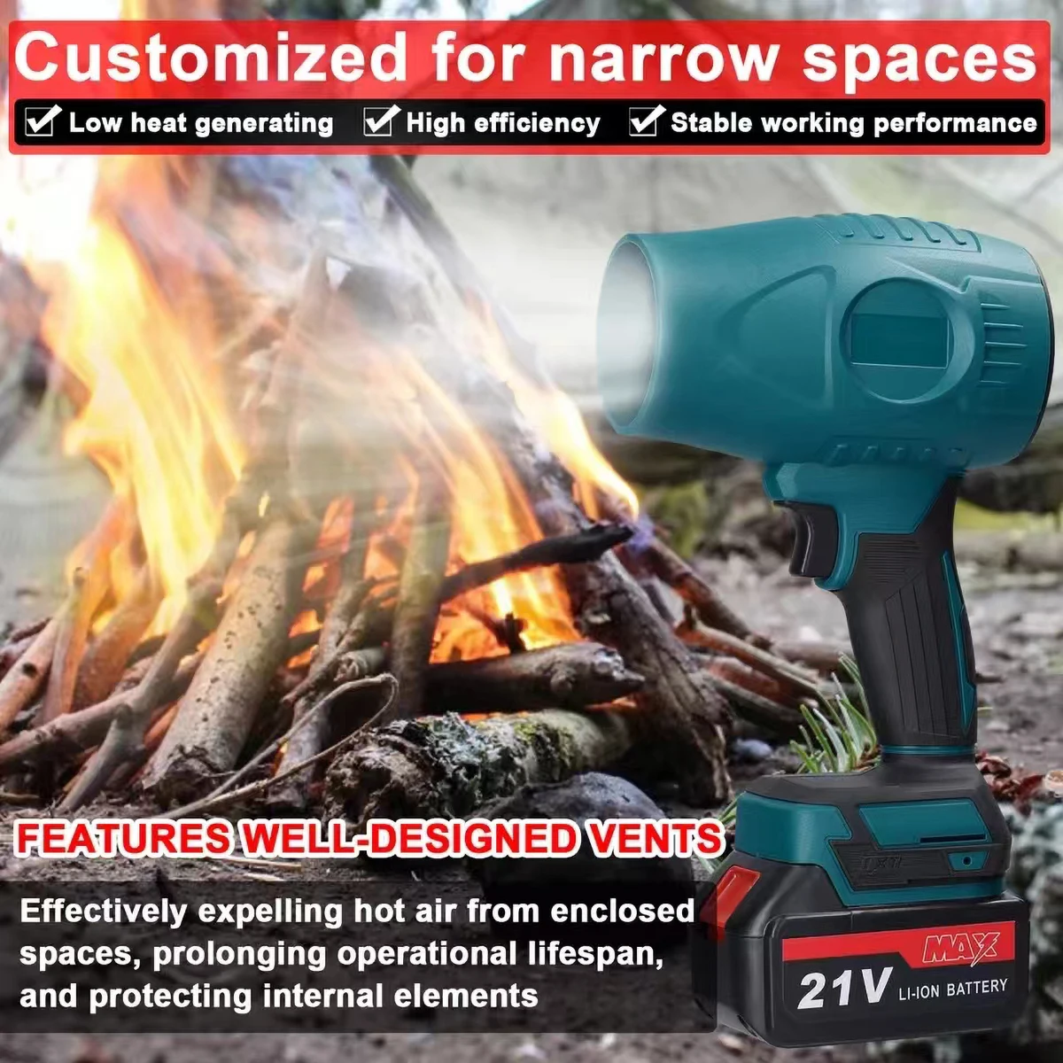 Brushless 2000W Electric Turb Blowers Jet Fan 200M/S Violet Car Dryer Handheld Dust Blowing Tool Leaf Blower Snow Blower