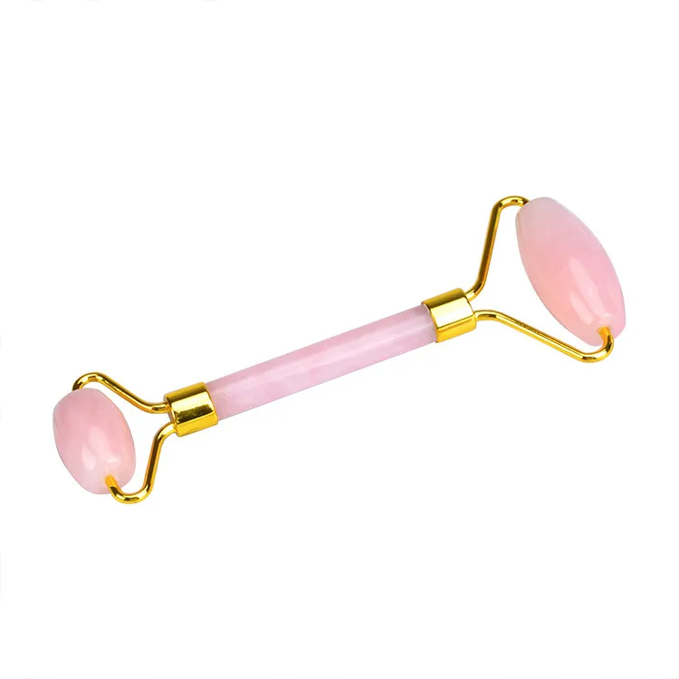New arrival Royal Anti Aging Natural Rose Quartz Massage Massager Facial Face Jade Roller Set for Face with Box