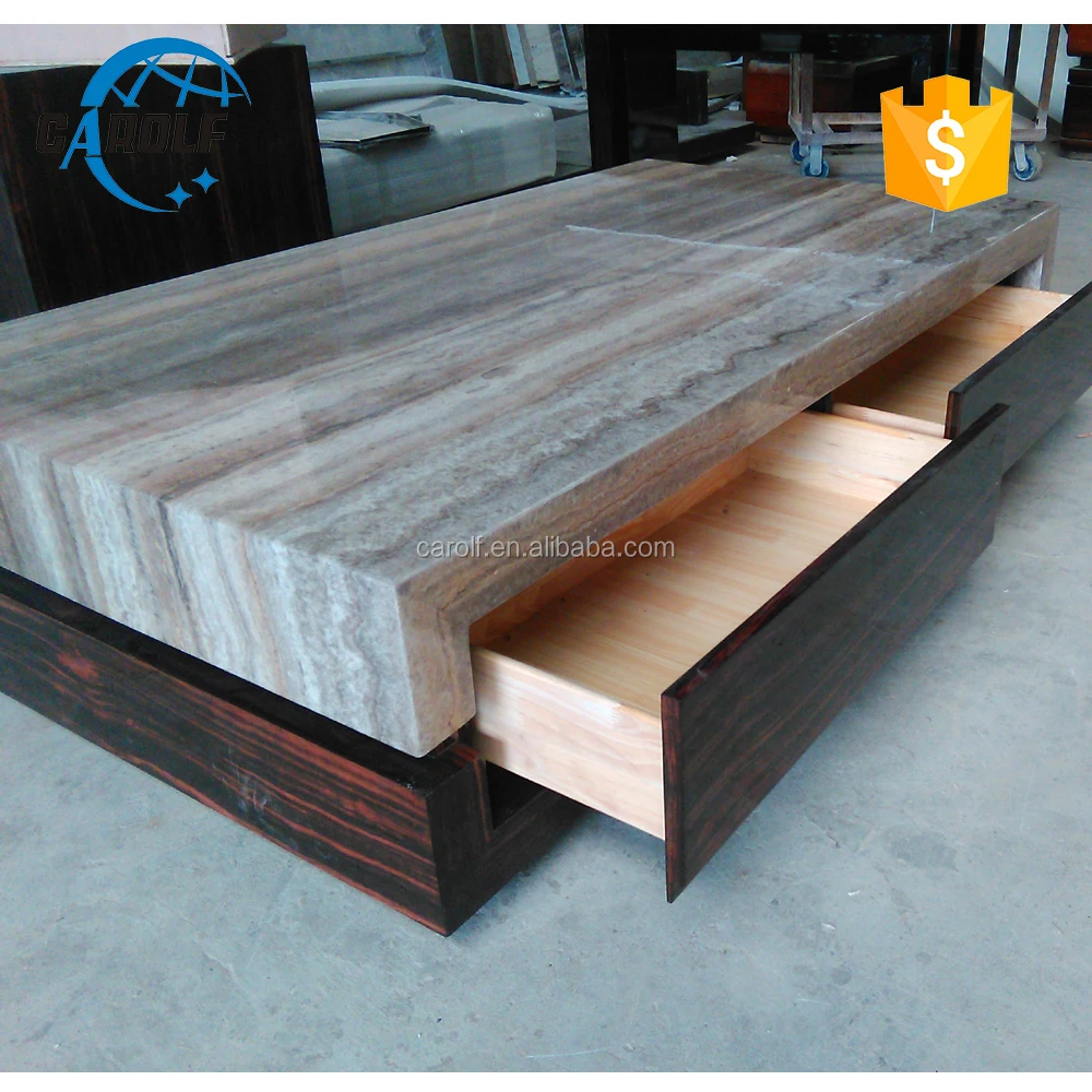 Современный греческий мраморный верхний деревянный центральный стол для гостиной