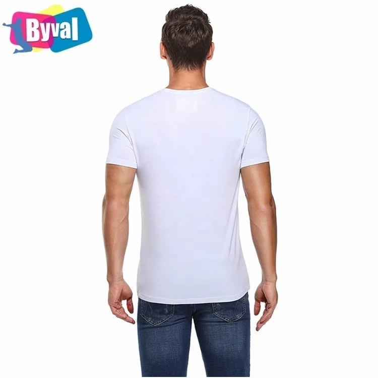 
Byval bamboo spandex t-shirts wholesale blank t shirt bamboo cotton undershirt for men and women 