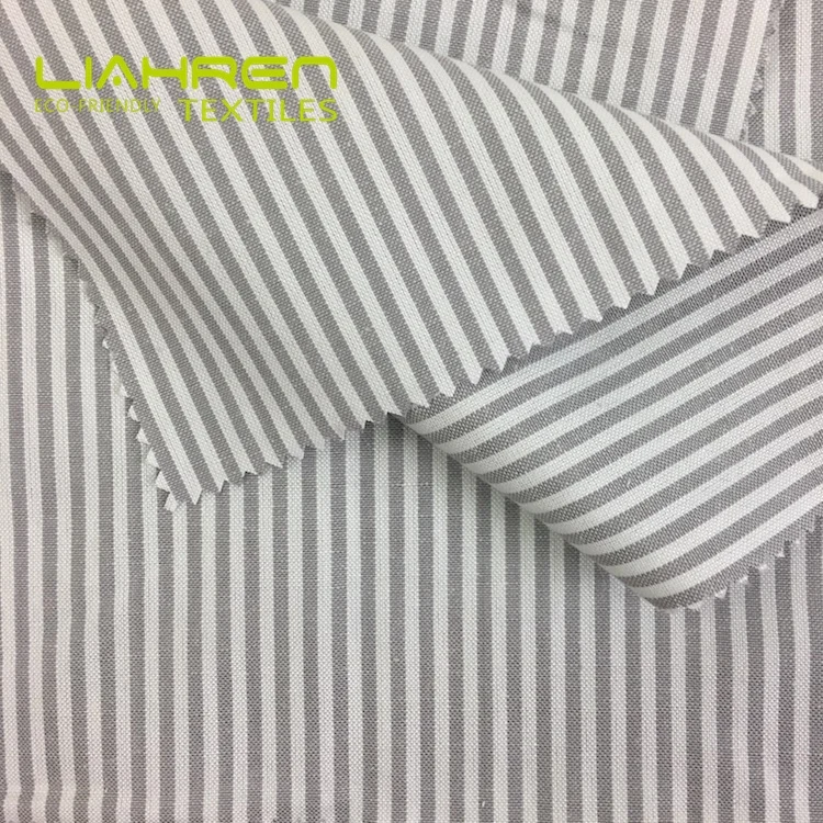  Eco-friendly Hemp Plain Strip Fabric Woven With 35%Hemp 65%Bamboo For Bed