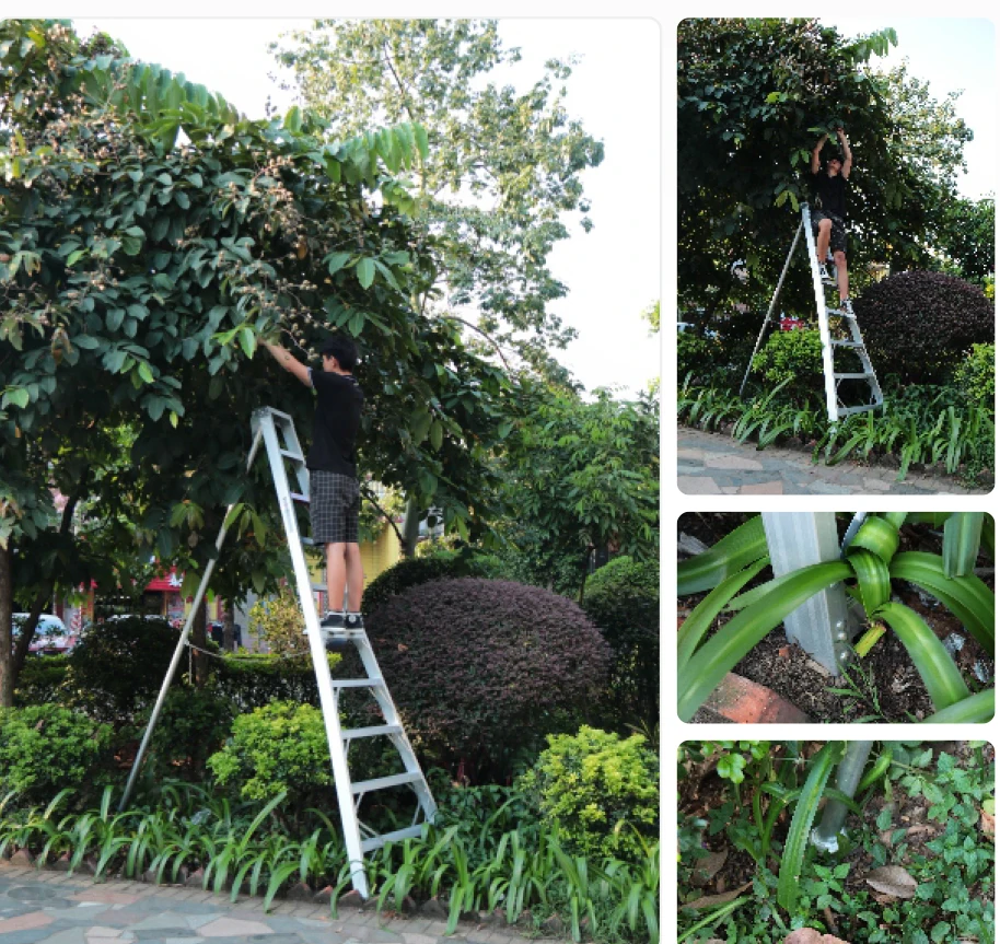 Hedge cutting garden tripod aluminum ladder