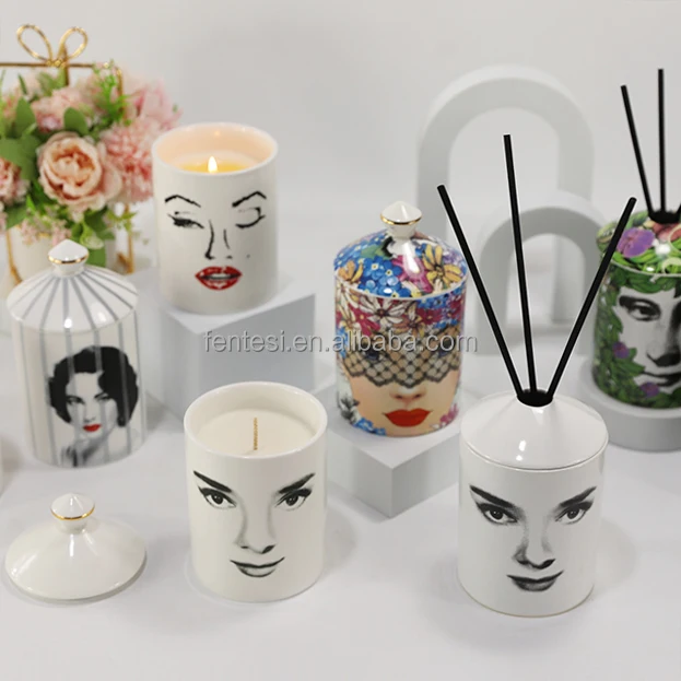 Unique Customize Factory Direct Wholesale Ceramic Candle Jar Luxury Porcelain Candle Holder | Container | Cup | Jars With Lids