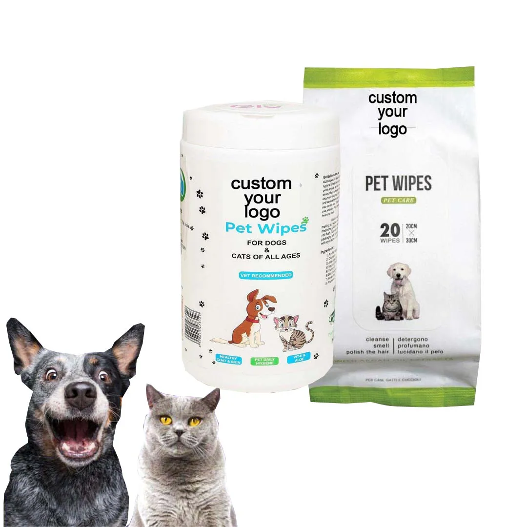 Одноразовые влажные перчатки для собак