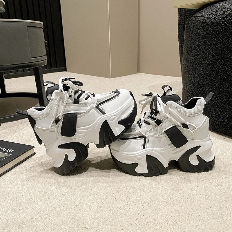 Dropshipping Custom Logo New Wedges Platform Height Increasing Shoes for Ladies Fashion Trend Designer Casual Shoes Women