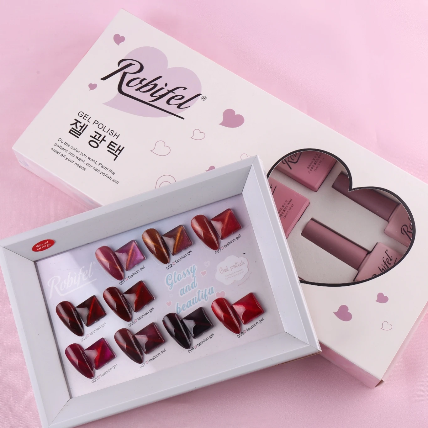 robifel 9 colors boxes summer girl non toxic organic uv gel nail polish soak off oem colors led uv gel nail polish