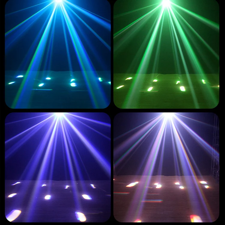 Hot selling wedding beam disco club dj  multi effect floor stage light sound-activated disco led color rotating mini party light