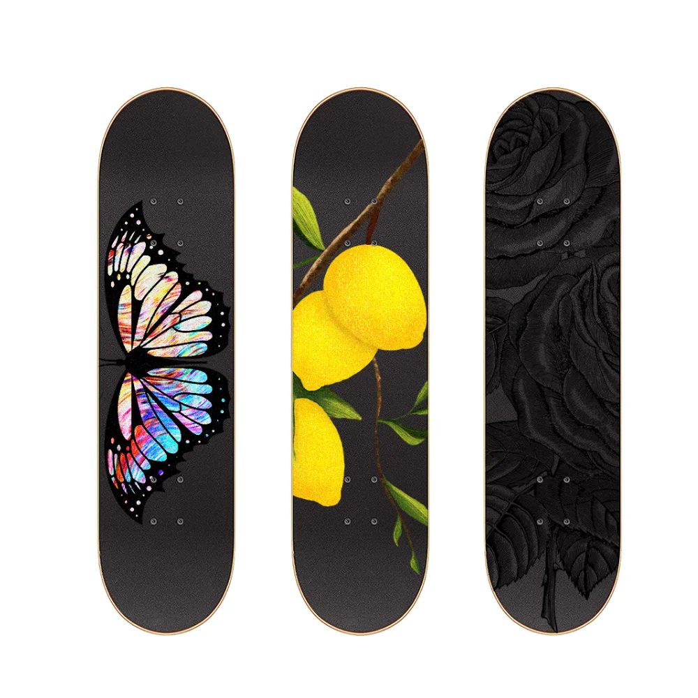 professional waterproof skateboard blank deck oem factory northeast / canadian maple 7 ply skate board