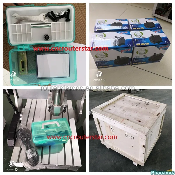 March3 control CNC 3 axis 3D letter carving router machine on wood plastic