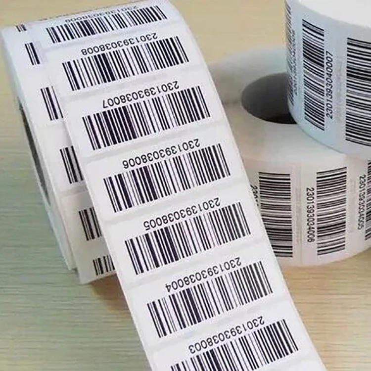 
Wholesale Custom Self-adhesive bar code sticker roll 
