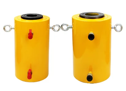 60 Tons Double-Acting Hollow Plunger Hydraulic Cylinder with 6 inch stroke for hydraulic pump double