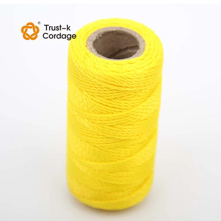Various color #18*76.2m PP multifilament 3 ply twisted twine