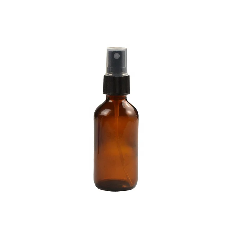 Free Sample Factory Price 5ml-100ml Frosted Round Transparent Brown Essential Oil Spray Bottle