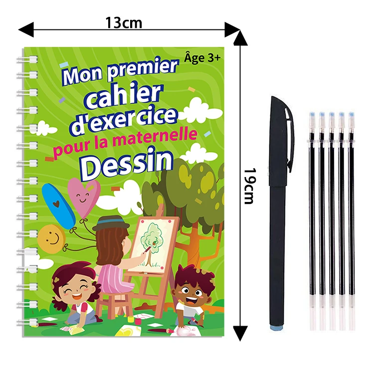 Kids Fun to Learn Wipe Clean Letter Book Characters Apprendre Crire Pencil Gripper Learn to Write Set for Kids