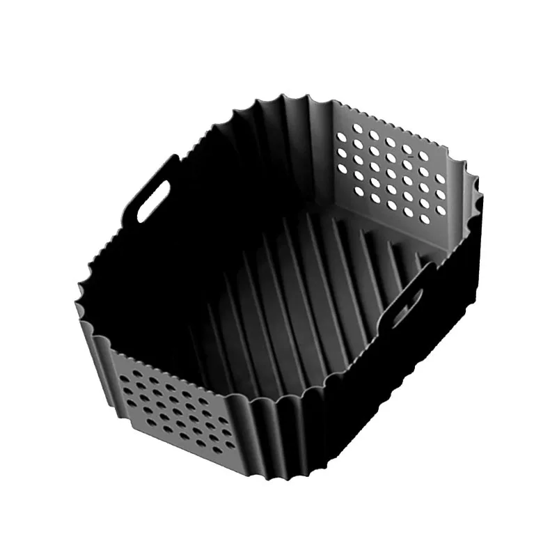 Manufacturer direct sales air fryer silicone baking tray double hole baking pad