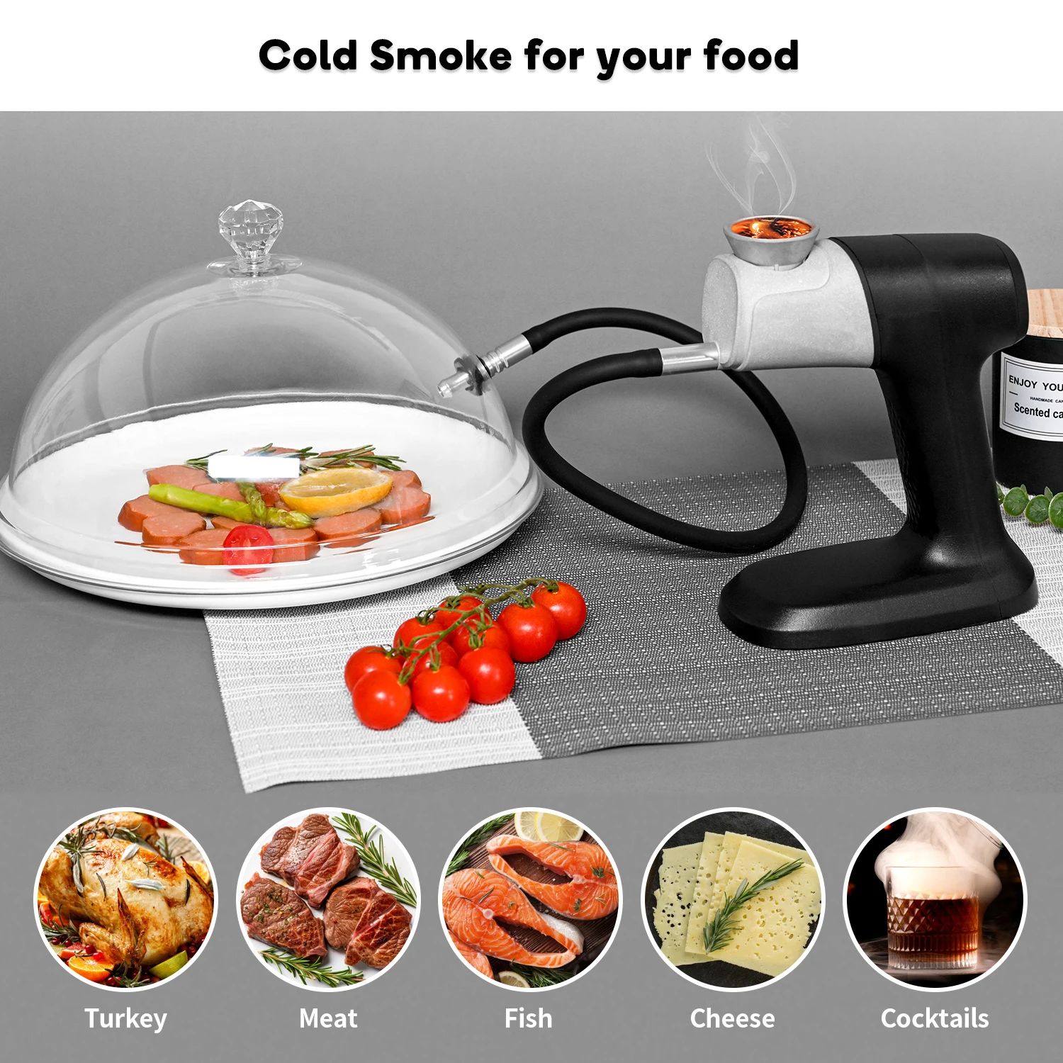 Quick Cool Smoke Infusing Stable Stand  Bar Turkey Cheese Luxury Smoking Infuser