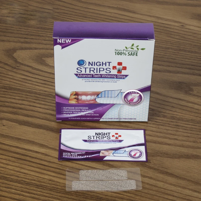 Customized Brand Teeth Whitening Strip Teeth Stain Removal Dental Bleaching Care Cleaning